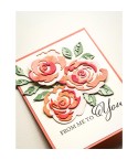 Stanzschablone Rose bunch contour layers - Birch Press Design