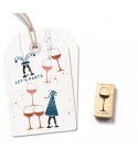 Stempel Weinglas - cats on appletrees