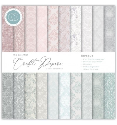 Scrapbooking Papier Baroque, 6"x6" - Craft Consortium