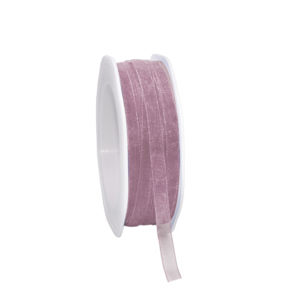 Organzaband Old Purple, 50m x 7mm - Vivant