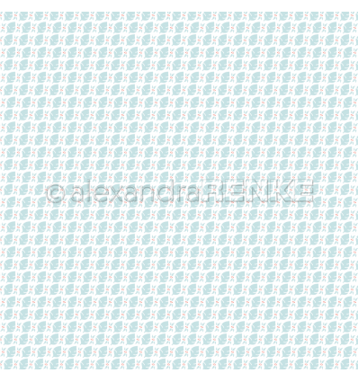 Scrapbooking Papier Summer pattern türkise Blätter - Alexandra Renke