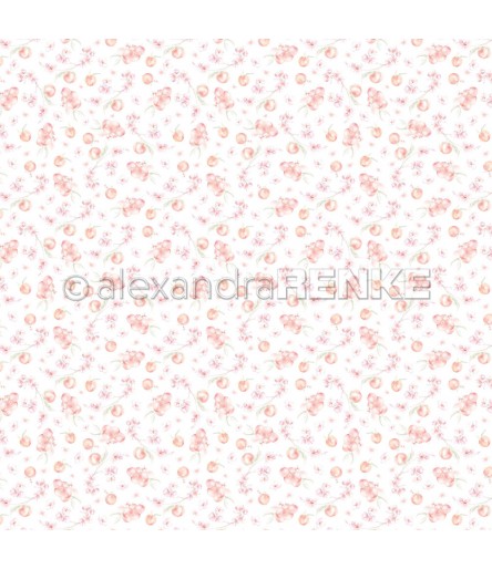 Scrapbooking Papier Pfirsichgarten - Alexandra Renke