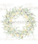 Scrapbooking Papier Zitronen- & Olivenkranz - Alexandra Renke