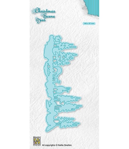 Stanzschablone Scene with Pinetrees and Deer - Nellie's Choice