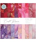 Scrapbooking Papier Ink Drops - Rose - 12" x 12" - Craft Consortium