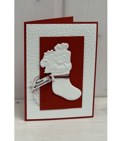 3-D Embossing Folder/ Die- Christmas Stocking - Sizzix