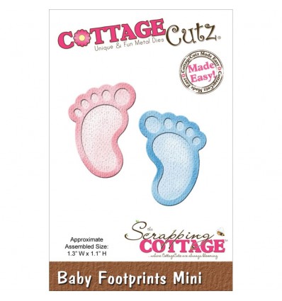 Stanzschablone Baby Footprint Mini - Cottage Cutz