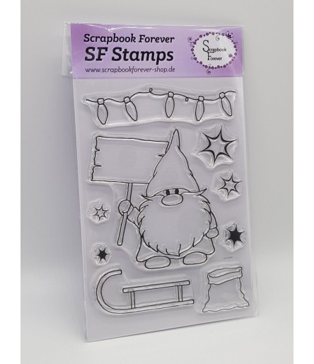 Clear Stamps Wichtel mit Schild - Scrapbook Forever