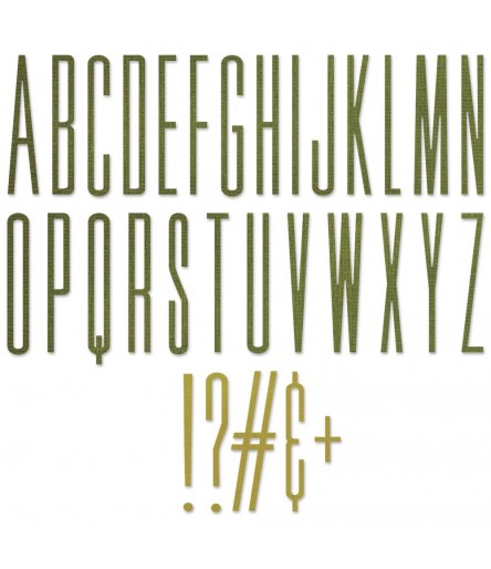 Matrices Alphanumeric Stretch Upper - Sizzix Tim Holtz