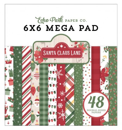 Scrapbooking Papier Santa Claus Lane, 6" x 6" - Echo Park