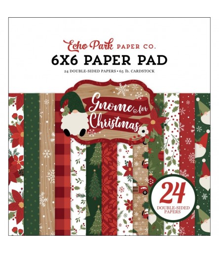 Scrapbooking Paper Gnome For Christmas, 6" x 6" - Echo Park