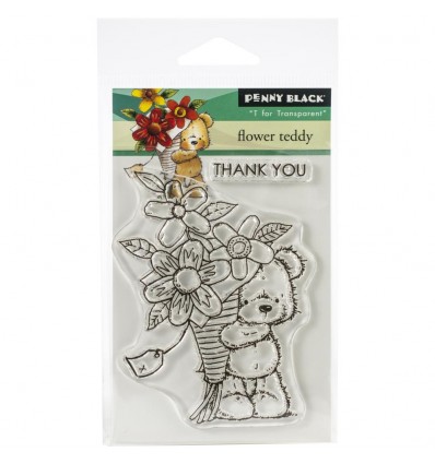 Clear Stamps - Flower Teddy- Penny Black