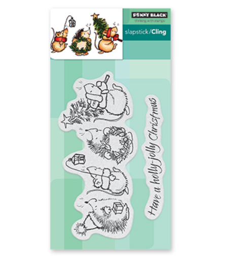 Penny Black Cling Stamps Holly Jolly Critters -PB
