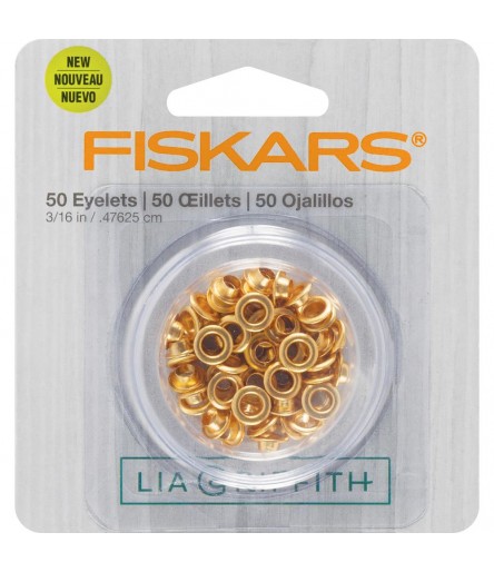 Eyelets / Ösen gold 5mm - Fiskars