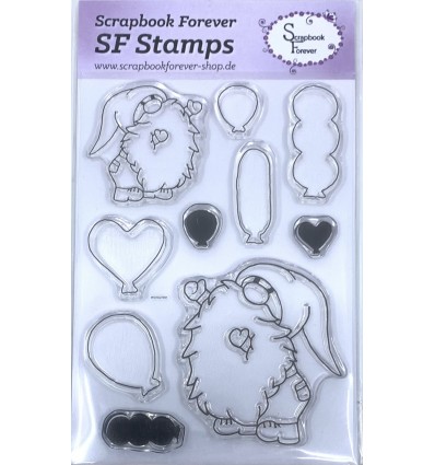 Clear Stamps Wichtel mit Luftballons - Scrapbook Forever