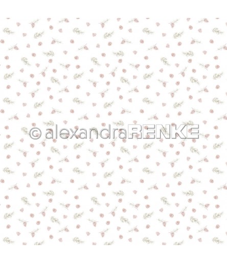 Scrapbooking Papier Tannzapfen und Tannzweige - Alexandra Renke