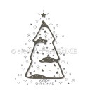 Stanzschablone Tanne mit Rahmen - Alexandra Renke