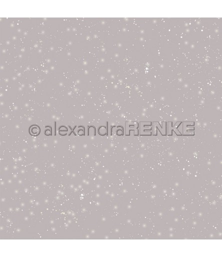 Scrapbooking Papier Silbergrauer Sternenhimmel s.dunkel - Alexandra Renke
