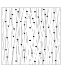 Embossing folder lines with hearts - MS