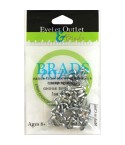 Brads Round Silver 4mm - Eyelet Outlet