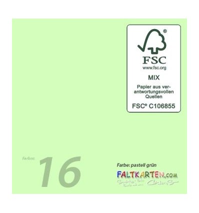 Scrapbooking Papier in pastellgreen, 12 Stk. - FK