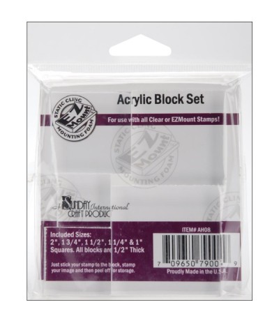 Acrylic Stamping Block Kit of 5 - N