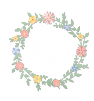 Stanzschablonen Hübscher Kranz - Pretty Wreath - Sizzix