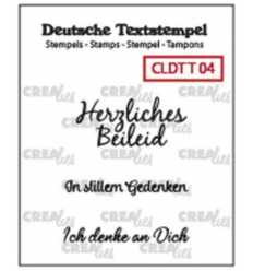 Clear Stamp Silikonstempel Herzliches Beileid - Crealies - VC