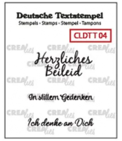 Clear Stamp Stempel Herzliches Beileid - Crealies - VC