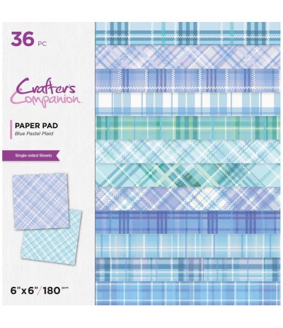 Scrapbook Papier 6x6" | 15x15 cm Blue Plaid - Crafters Companion