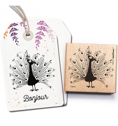 Stempel Pfau August - cats on appletrees