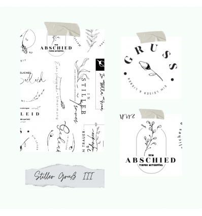 Clear Stamp Set "Stiller Gruss 3" - Creative Depot