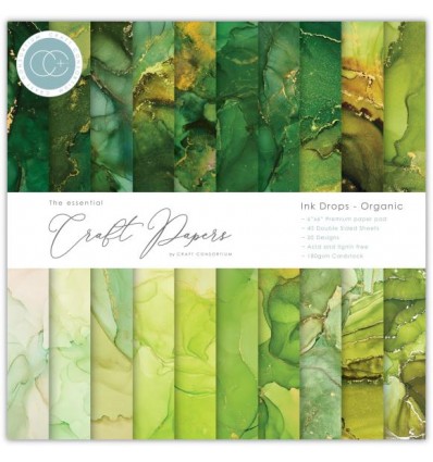 Scrapbooking Papier Ink Drops - Organic,12" - Craft Consortium