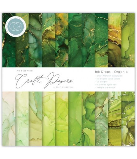 Scrapbooking Papier Ink Drops - Organic,12" - Craft Consortium