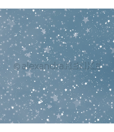 Scrapbookingpapier Aquarell Sternenhimmel hell - Alexandra Renke