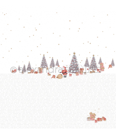 Scrapbooking Papier Typografischer Weihnachtswald - Alexandra Renke