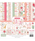 Scrapbooking Paper Welcome Baby Girl, 12" - Echo Park