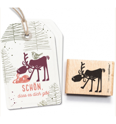 Stempel Rentier Alva - cats on appletrees