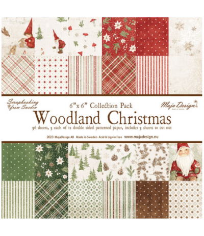 Scrapbooking Papier Woodland Christmas - Maja Design