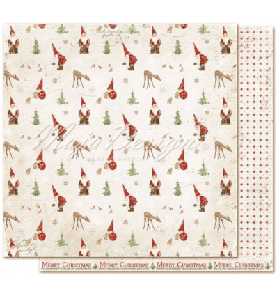 Scrapbooking Papier Woodland Christmas Forester 12x12" - Maja Design