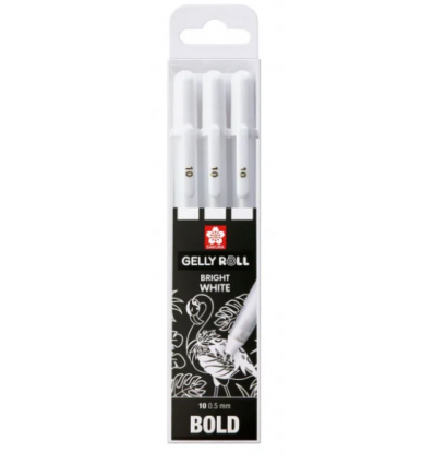 Gelly Roll Gelstift, White Bold 10, 3 Stk. - Sakura