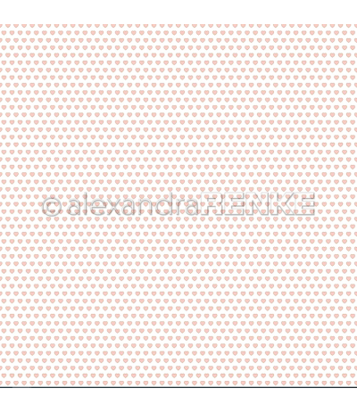 Scrapbooking Papier Herzen Rapport Rosa - Alexandra Renke