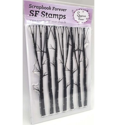 Clear Stamps tampon en silicone groupe d'arbres haut - Scrapbook Forever