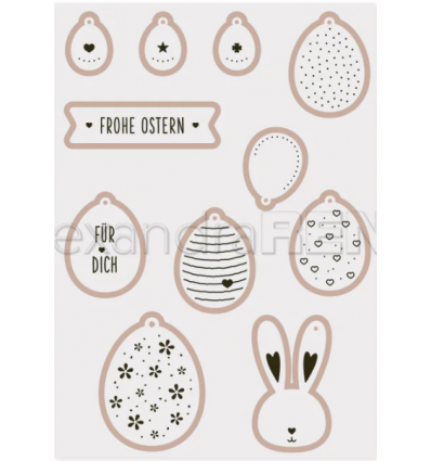 Stanzschablone Hasenreihe - Alexandra Renke