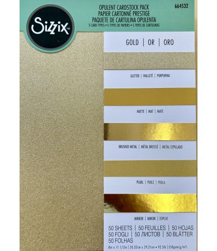 Gold Scrapbooking-Papier 5x10 Blatt assortiert