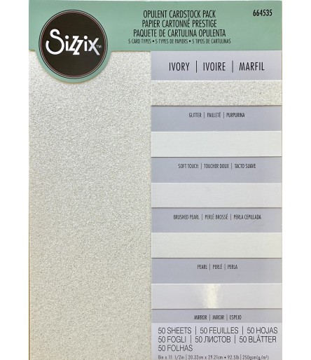 Papier scrapbooking ivoire 5x10 feuilles assorties