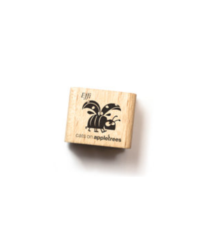 Mini Stamp Effi the ladybug   - cats on appletrees
