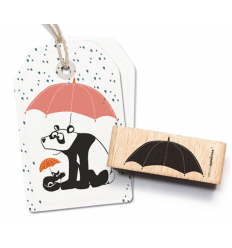 Stamp umbrella - cats on appletrees