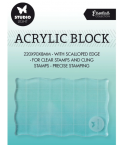 bloc acrylique pour tampon 80x50x8mm - VC