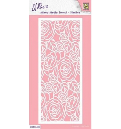Stencil Slimline Size Roses - Nellie's